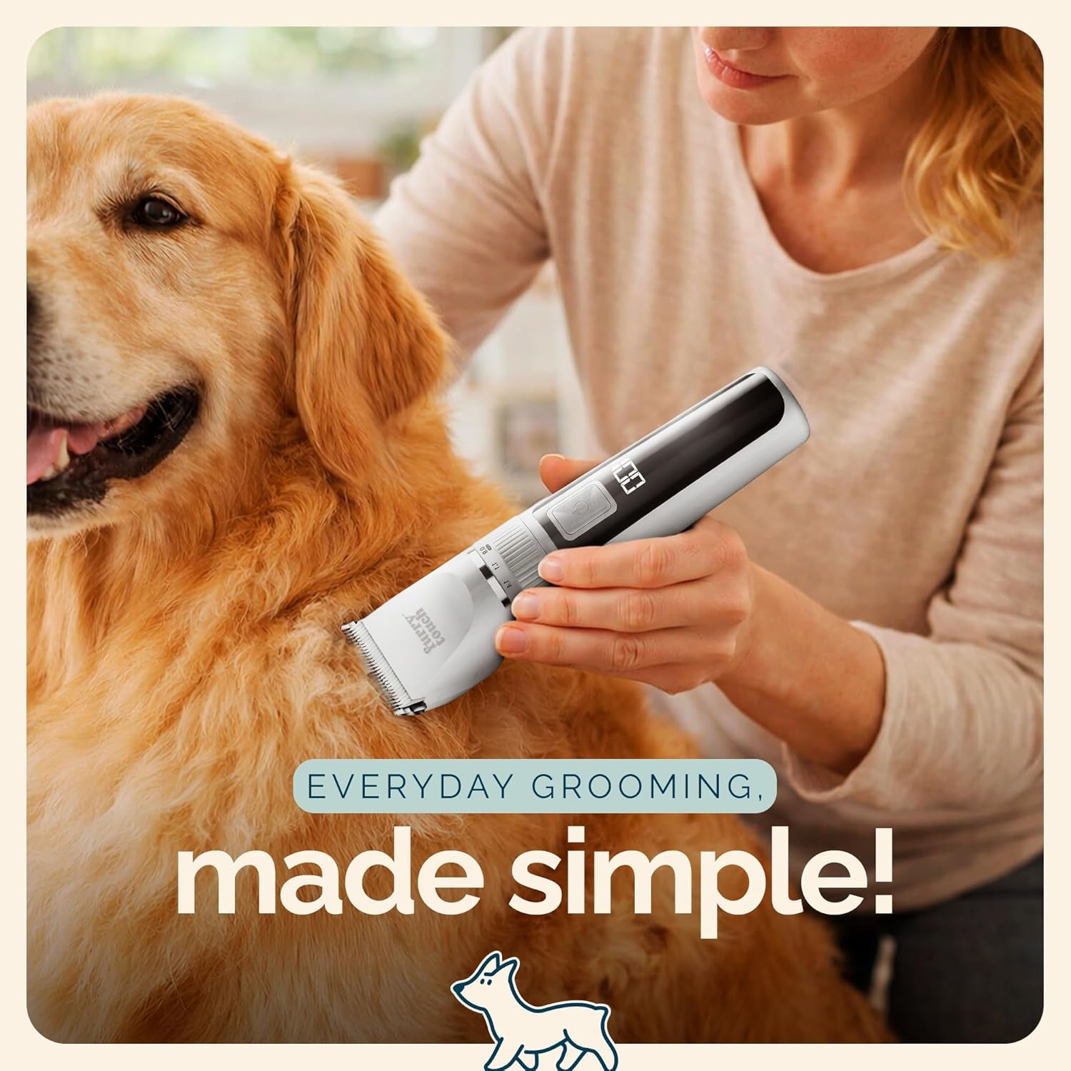 Cordless Pet Grooming Kit with Ceramic Blades