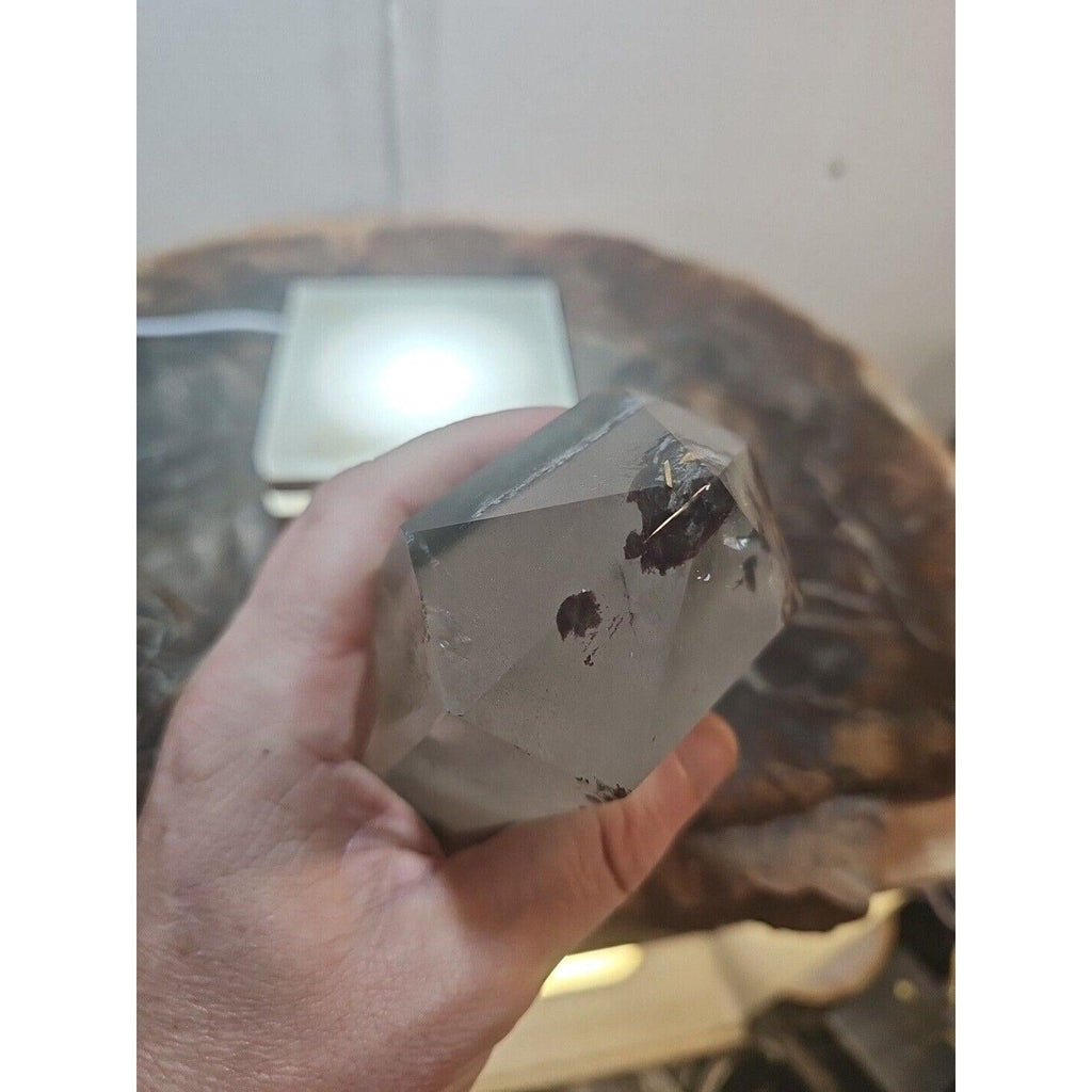 Green Ghost Phantom Quartz Obelisk — 1.73 lb | Natural Crystal Tower from Madagascar
