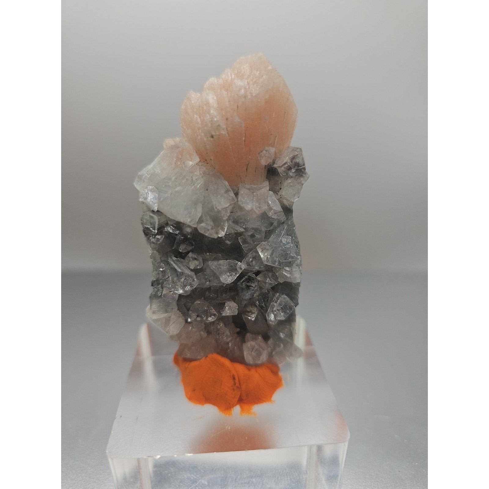 Apophyllite with Pink Stilbite Crystal Specimen — 51g | Natural Cluster from Madagascar
