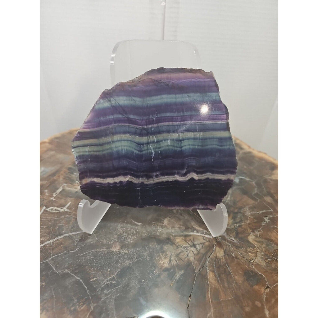Rainbow Fluorite Crystal Flake Specimen — 380g | Natural Stone from Uruguay
