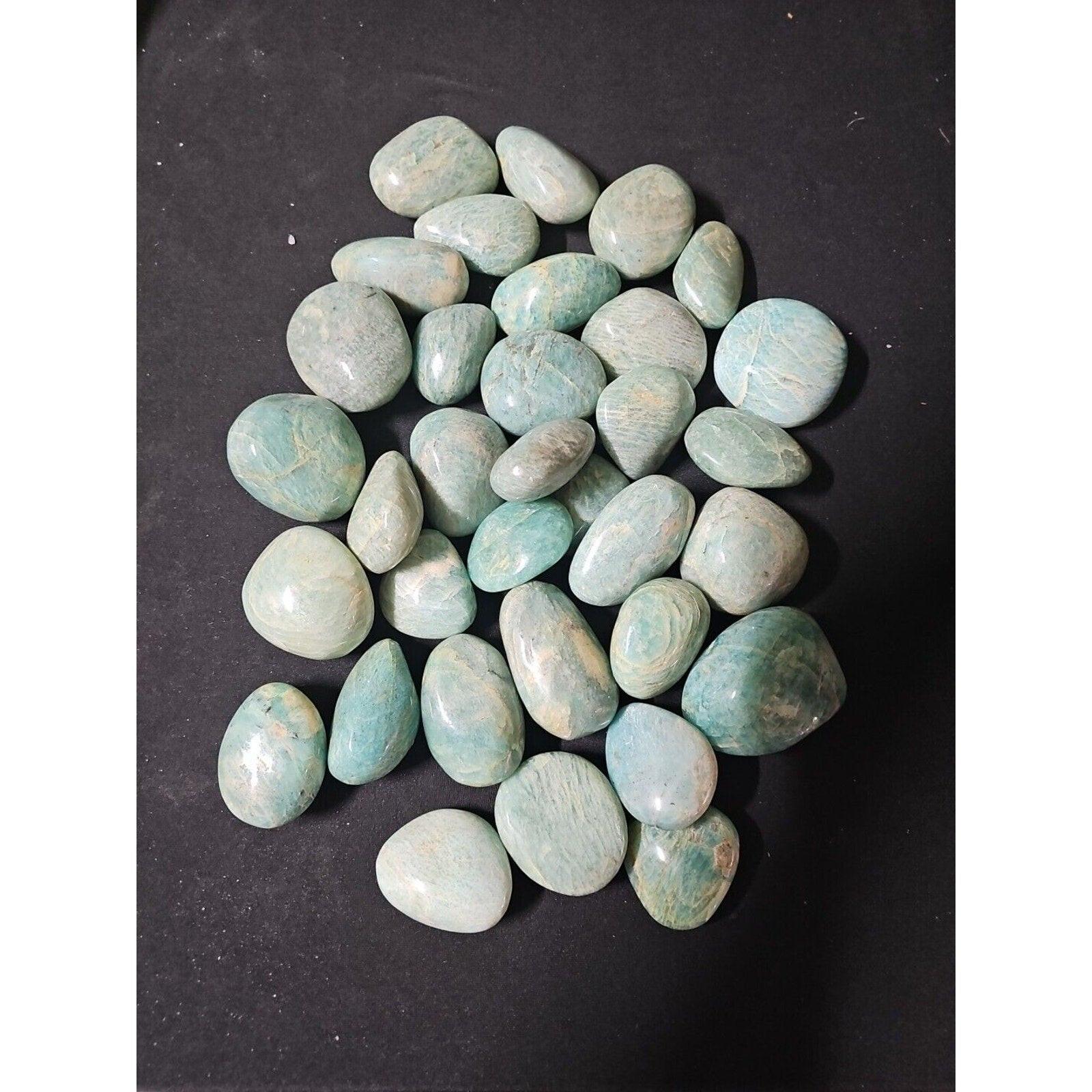 Green Amazonite Palm Stone — Large, Polished | Natural Crystal for Calm & Balance