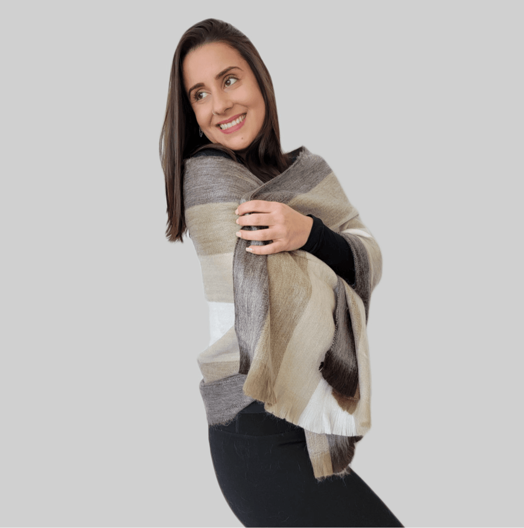 Condor - Alpaca Wool Shawl - Handmade Wool Shawl