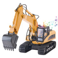 1:14 Scale RC Excavator Toy with Metal Bucket & Rubber Tracks – 15-Channel Remote Control Digger