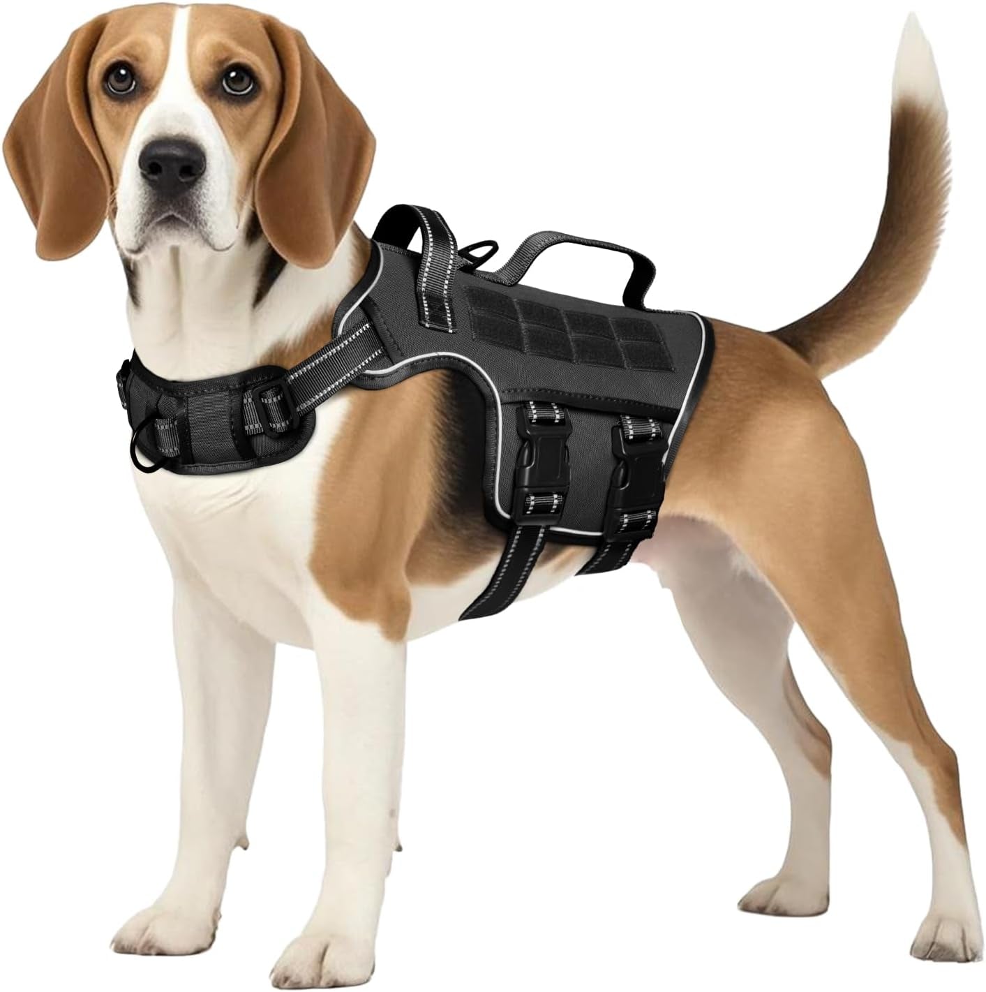 No-Pull Tactical Dog Harness with Molle System