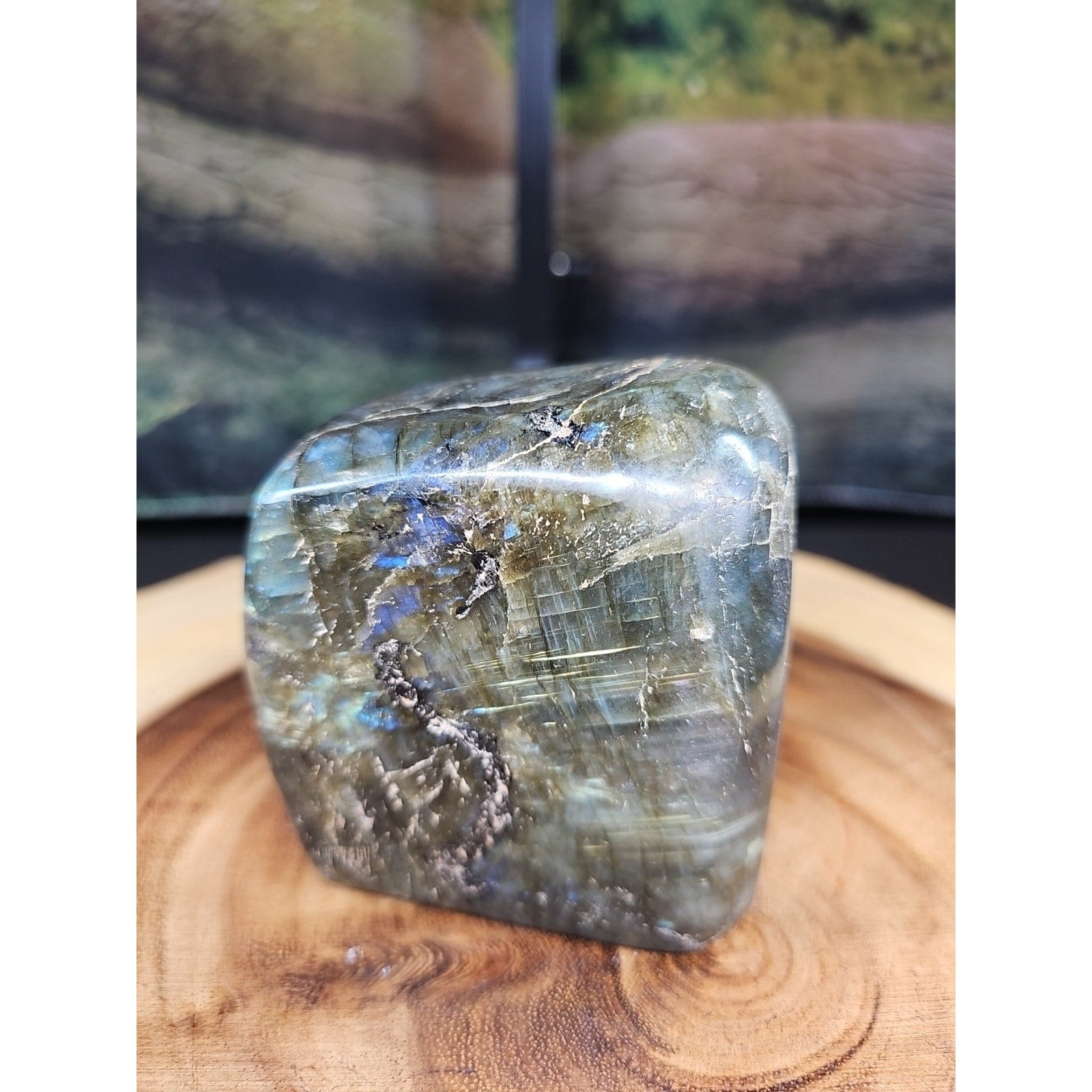 Rainbow Labradorite Spectrolite Specimen — 1.60 lb | Large Natural Crystal from Madagascar