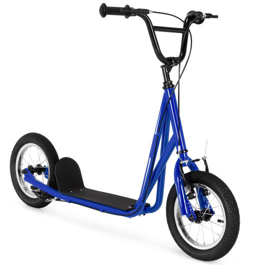 Kids Kick Scooter with 12" Air-Filled Wheels – Height Adjustable | Navy