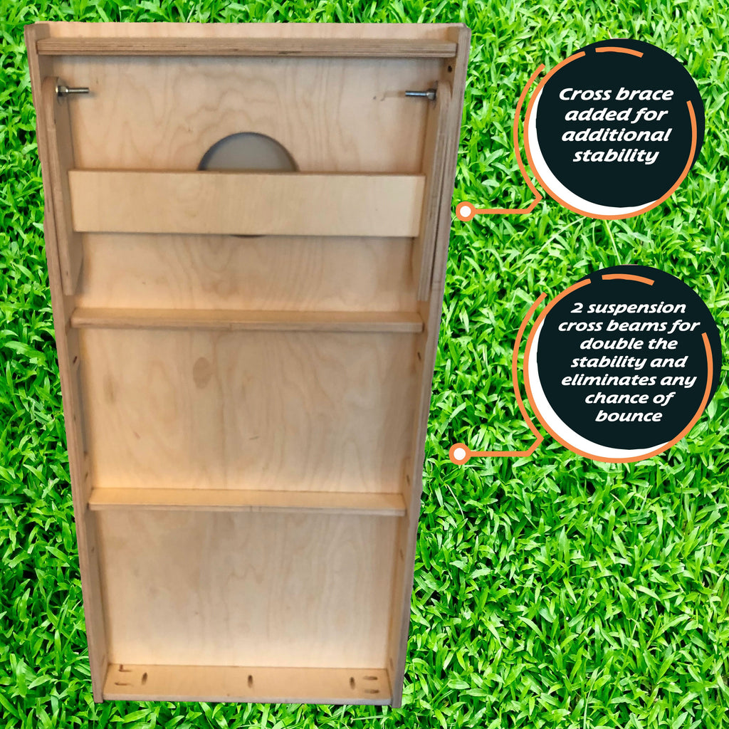 Triangle Wood Grain Cornhole Board Set — Premium Handcrafted in the USA