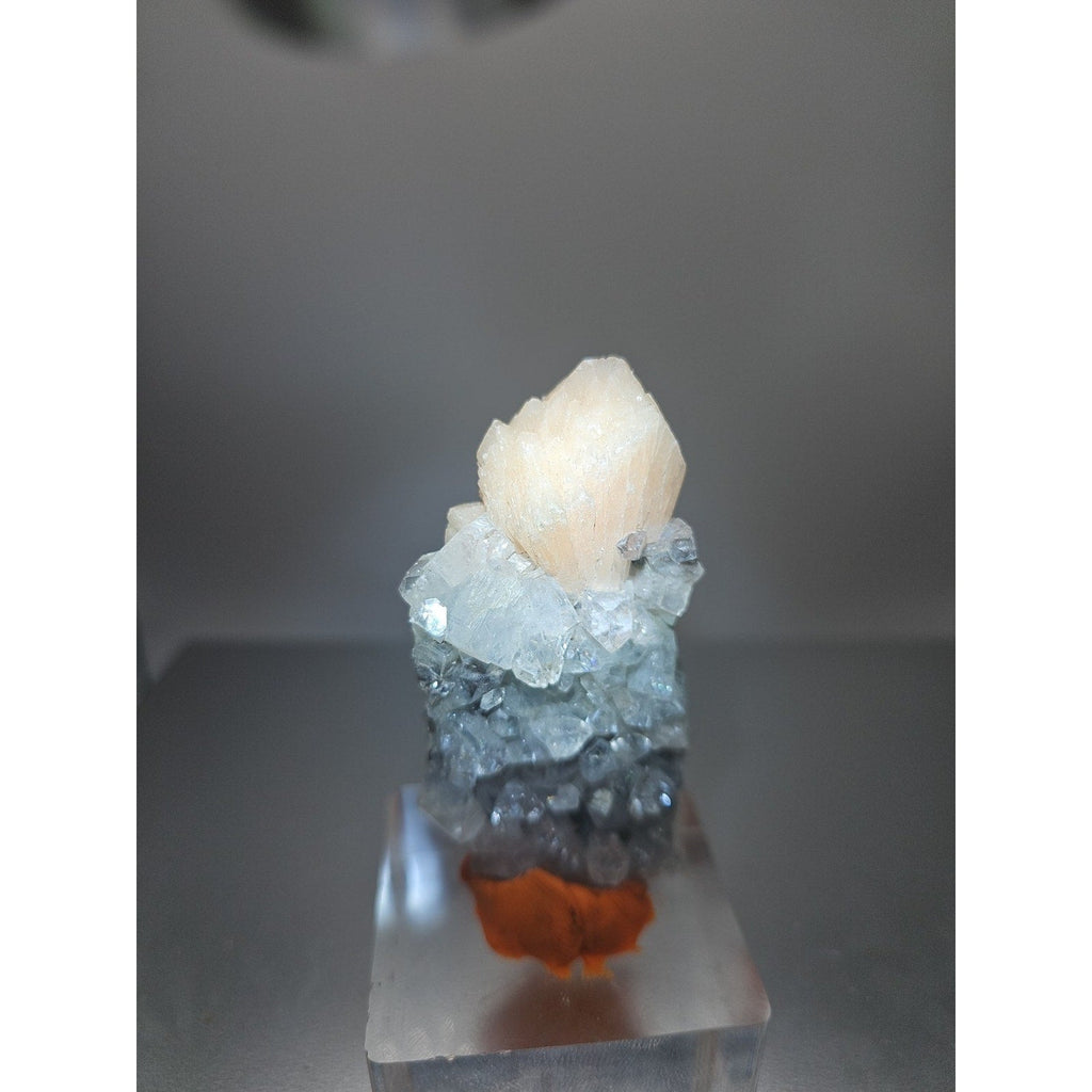 Apophyllite with Pink Stilbite Crystal Specimen — 51g | Natural Cluster from Madagascar