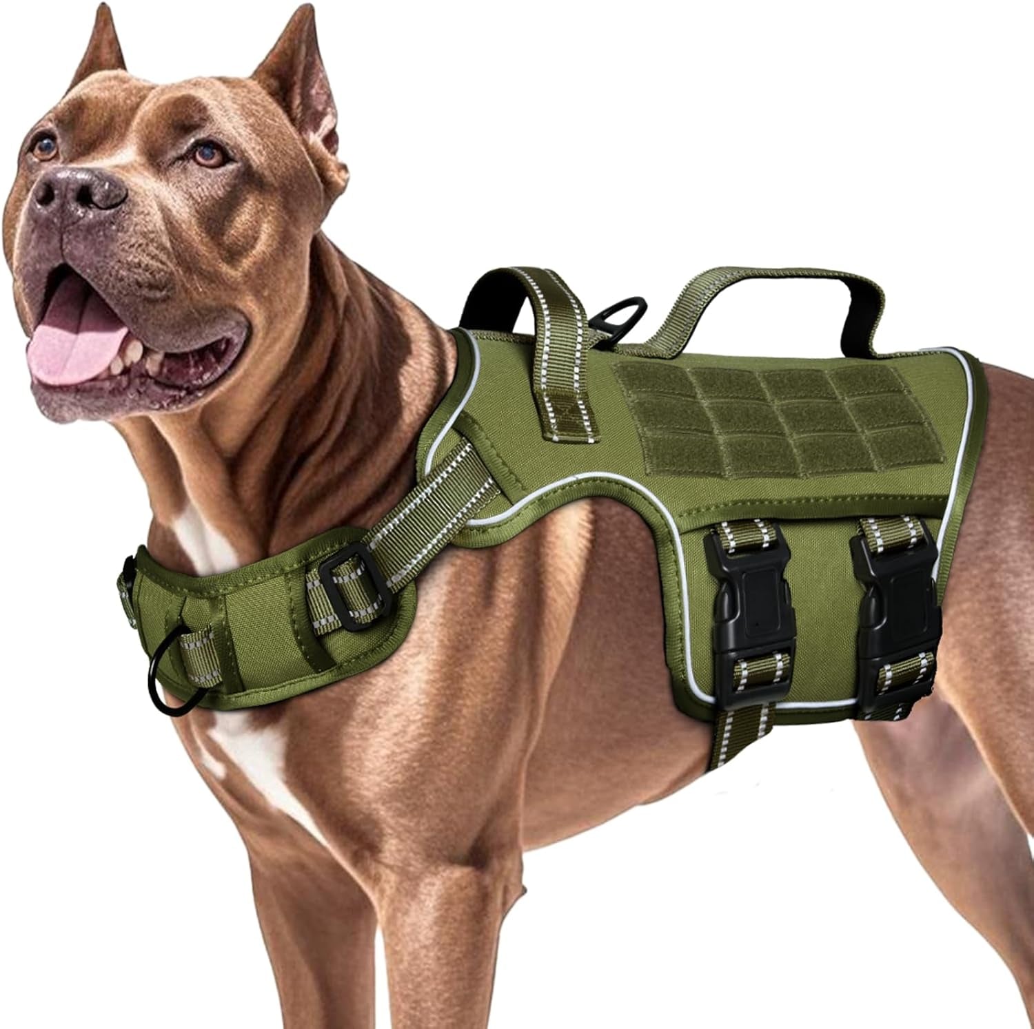 No-Pull Tactical Dog Harness with Molle System