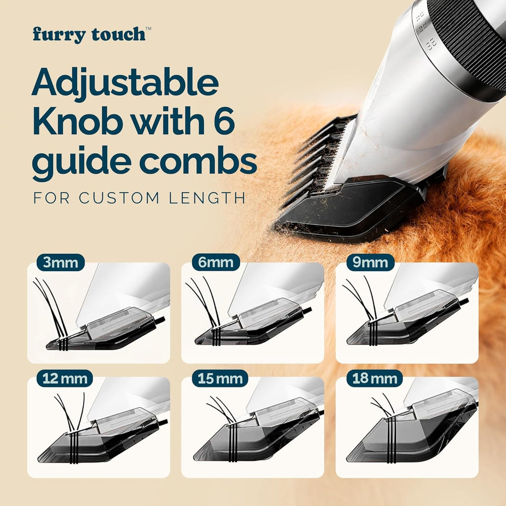 Cordless Pet Grooming Kit with Ceramic Blades