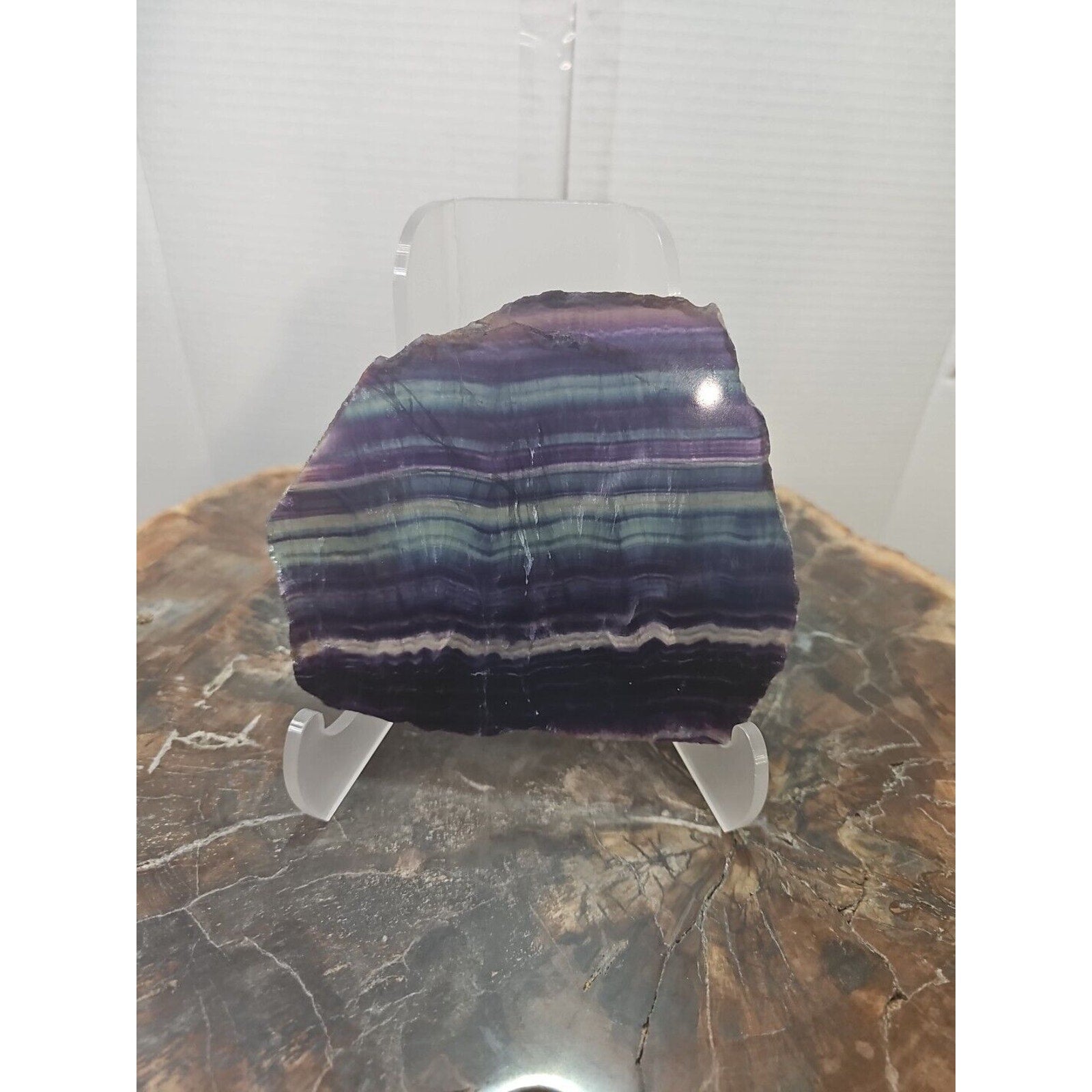 Rainbow Fluorite Crystal Flake Specimen — 380g | Natural Stone from Uruguay