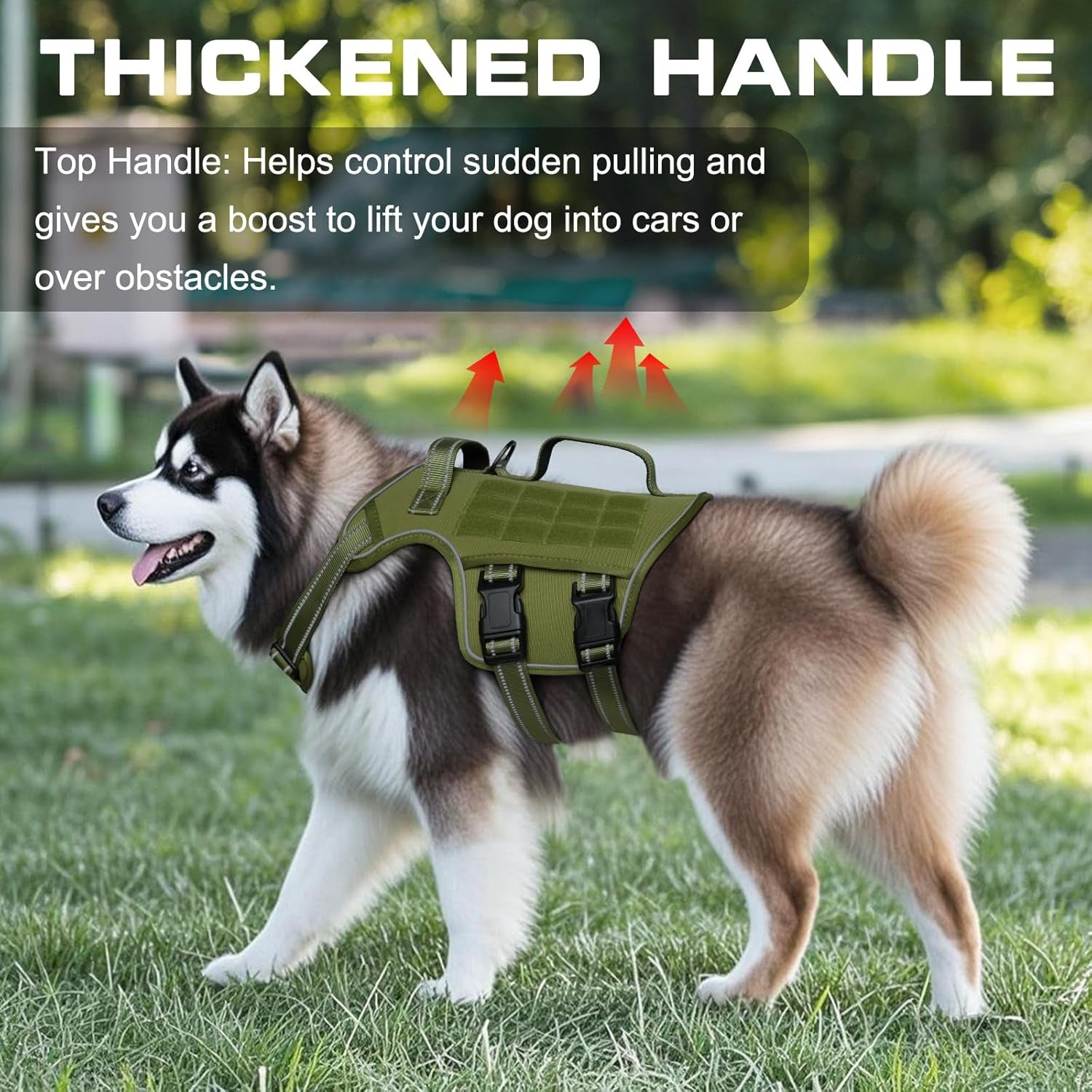 No-Pull Tactical Dog Harness with Molle System