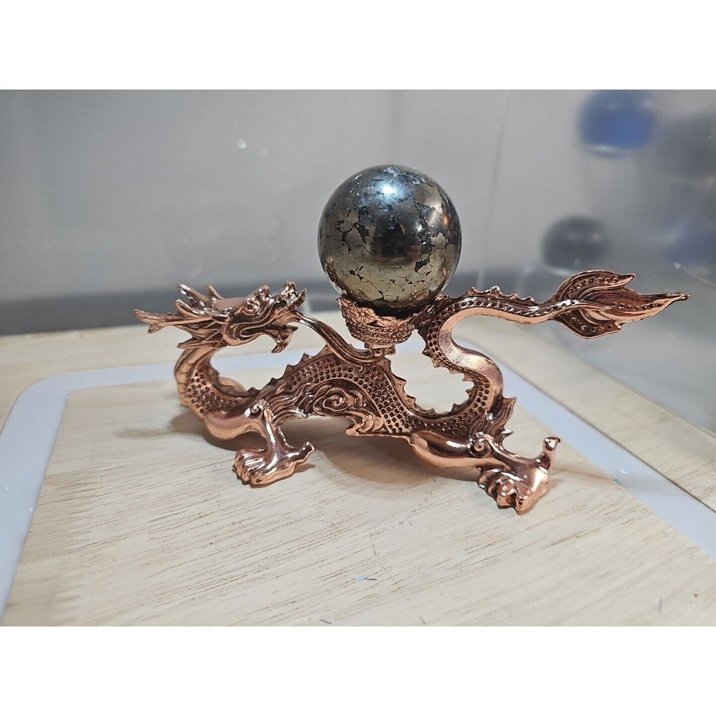 Chalcopyrite Crystal Sphere — 187g, 40mm+ | Peacock Ore Iridescent Natural Stone