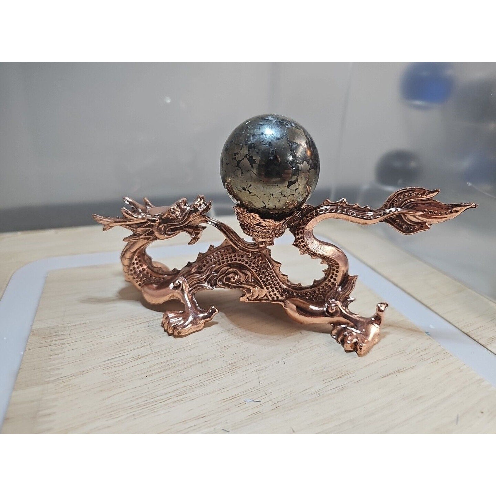 Chalcopyrite Crystal Sphere — 187g, 40mm+ | Peacock Ore Iridescent Natural Stone