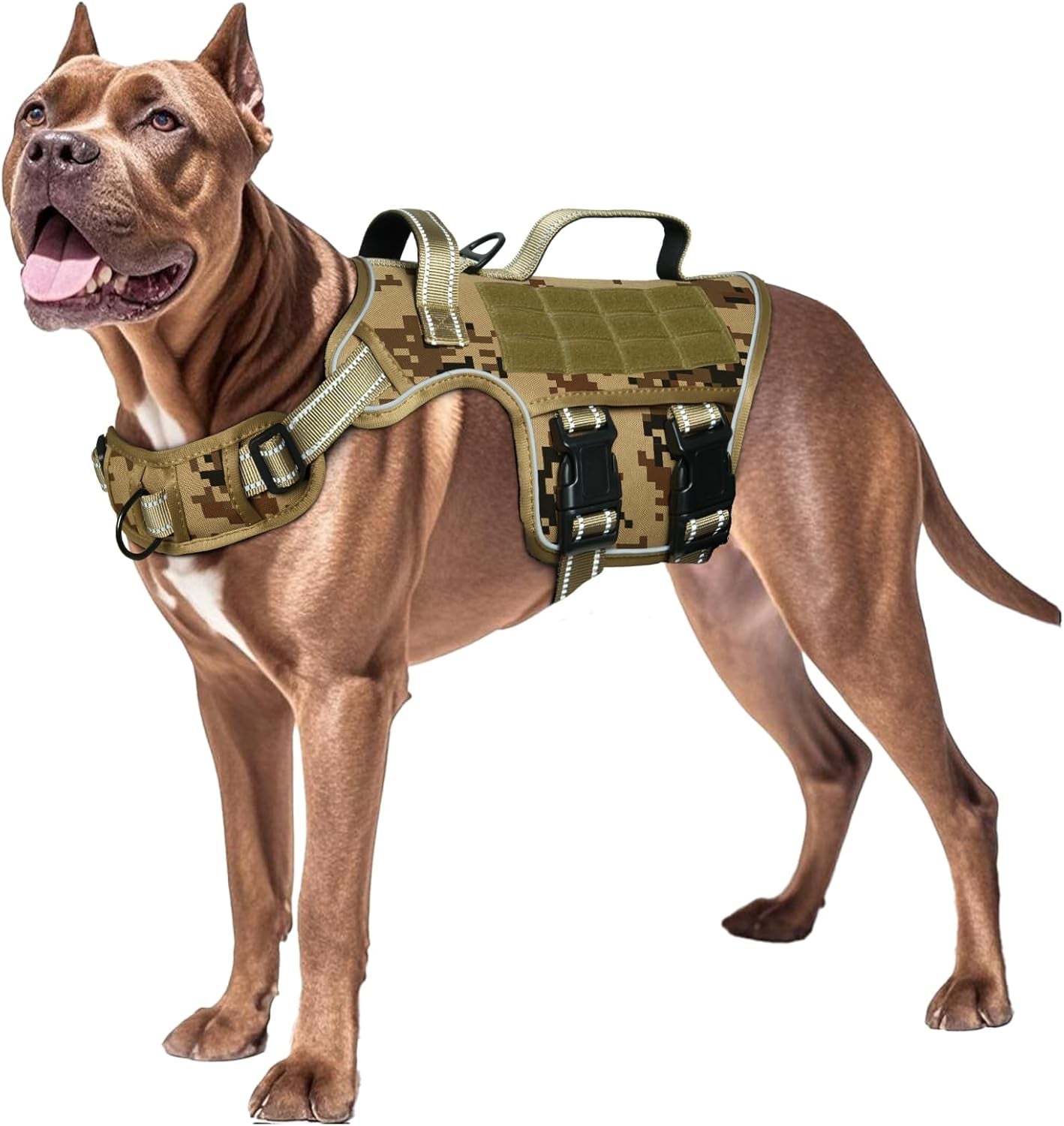 No-Pull Tactical Dog Harness with Molle System