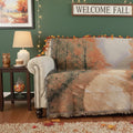DaDa Bedding Autumn Fall Leaves & Forest Woven Tapestry Throw Blanket