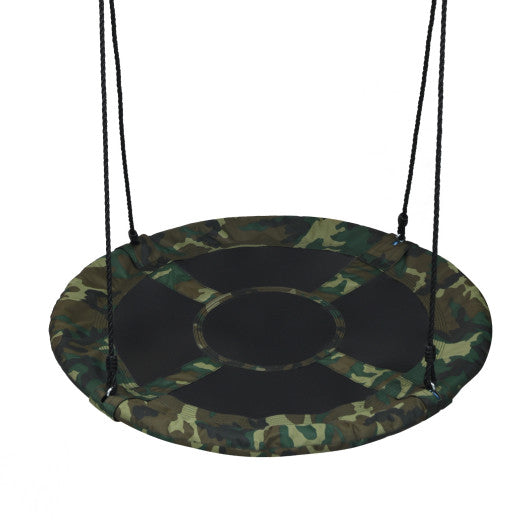 40" Flying Saucer Tree Swing with Adjustable Ropes – 330 lb Capacity | Ages 3+ | Camouflage Green