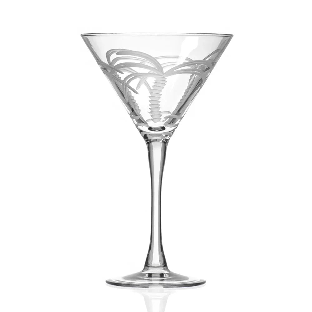 Palm Tree Etched Glassware