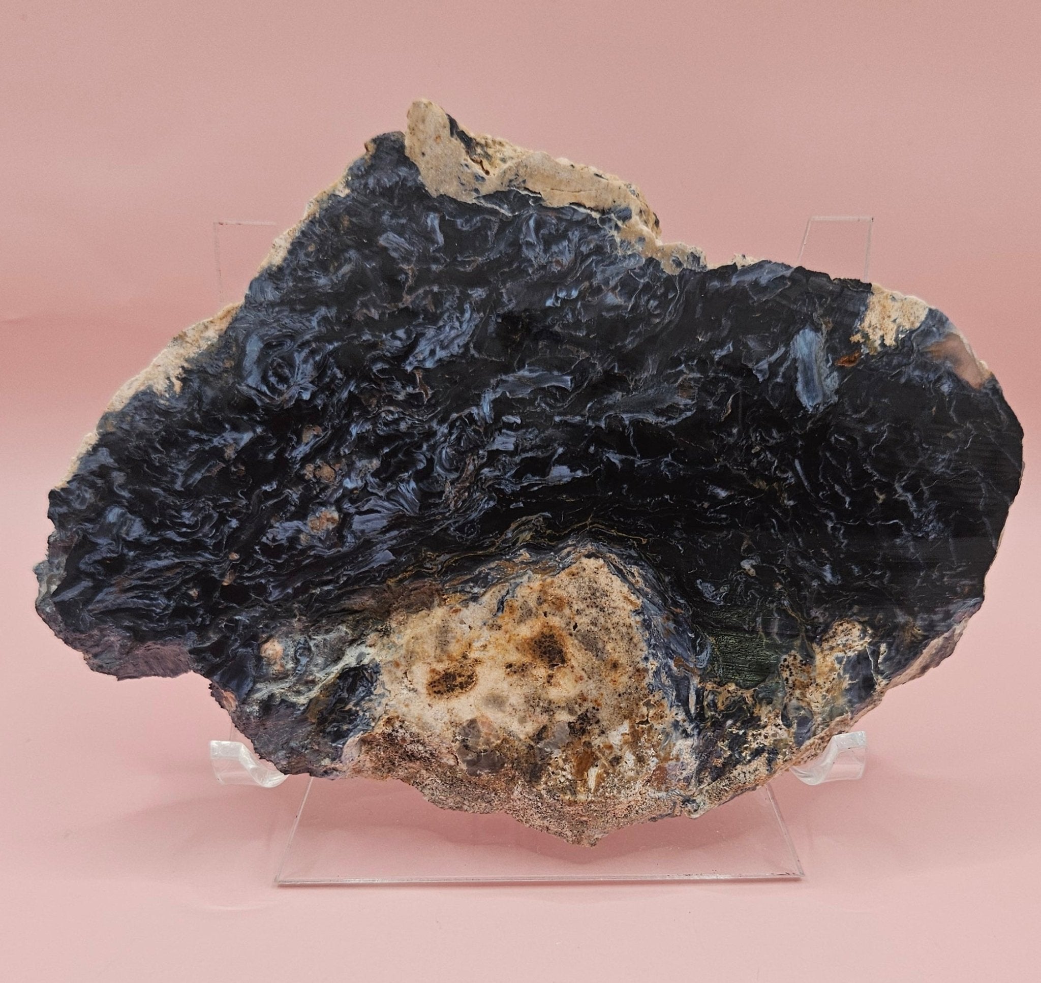Pietersite Mineral Specimen Slab from Namibia – 5.8x4.2" – 165g