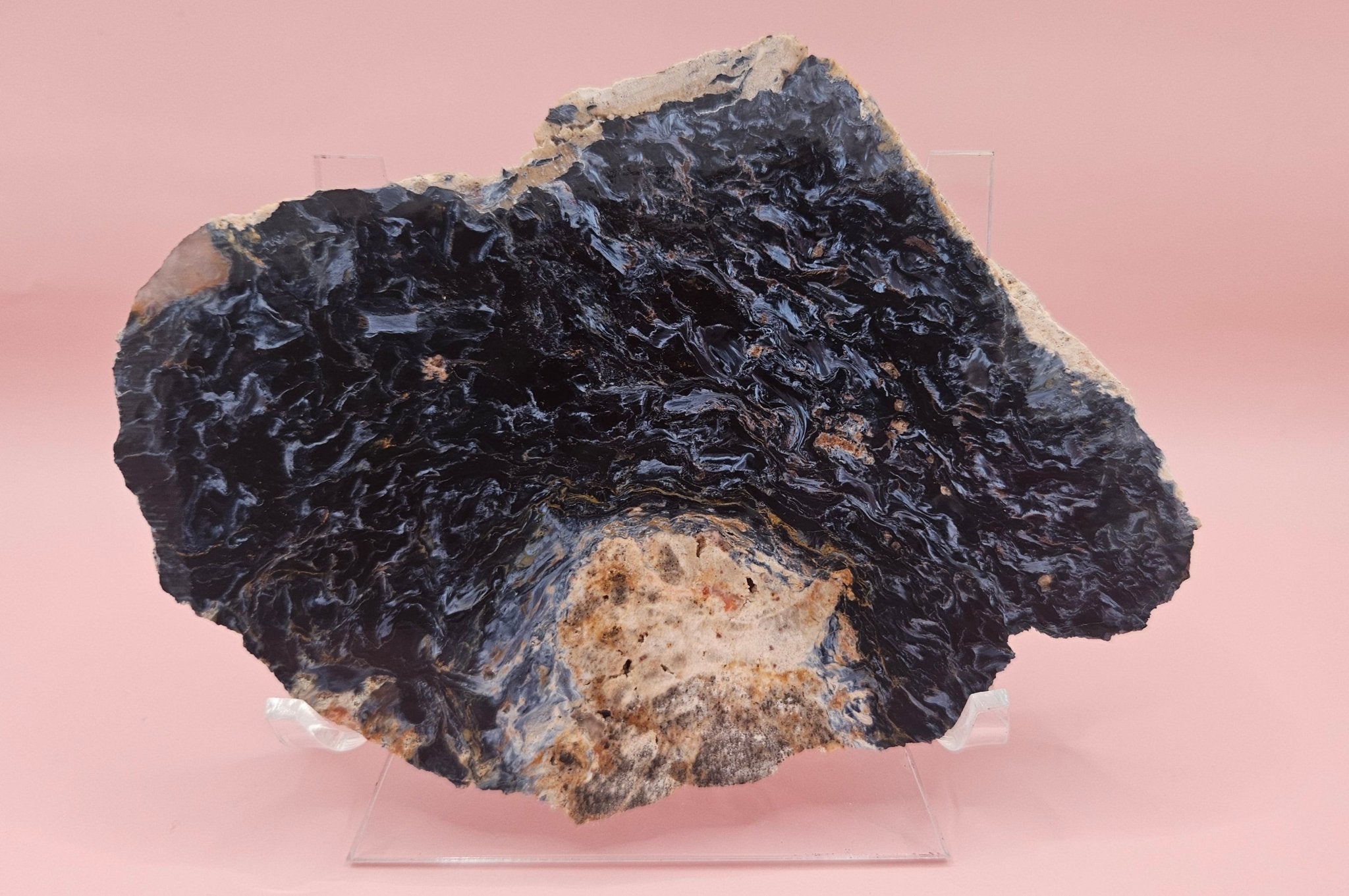 Pietersite Mineral Specimen Slab from Namibia – 5.8x4.2" – 165g