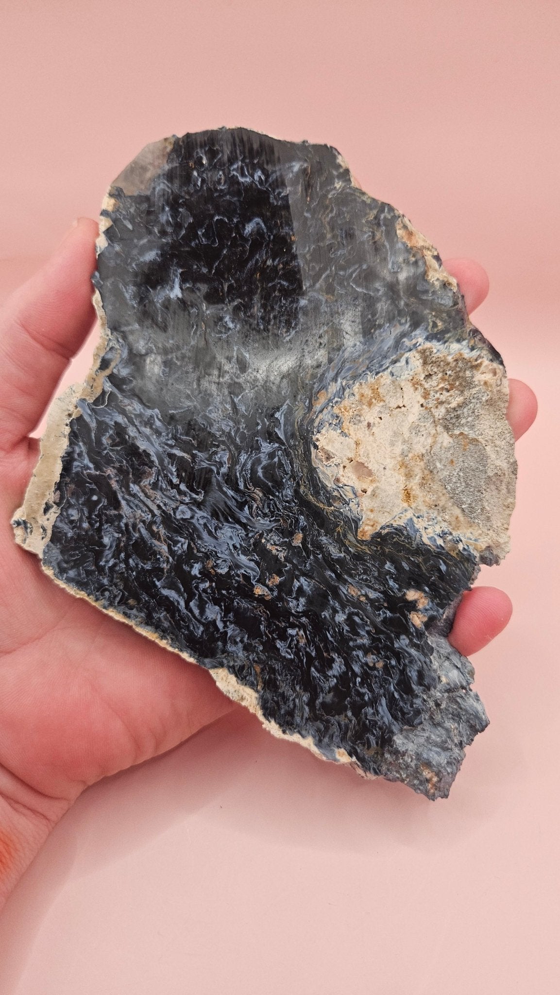 Pietersite Mineral Specimen Slab from Namibia – 6.5x4.7" – 197g