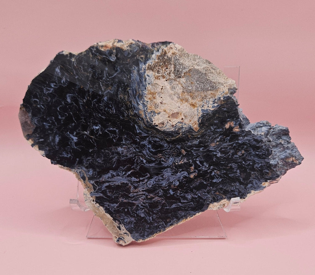 Pietersite Mineral Specimen Slab from Namibia – 6.5x4.7" – 197g