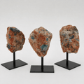 Rough Apatite on Calcite Matrix with Metal Stand | One-of-a-Kind Crystal Specimen, 5–6"
