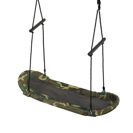 Oval Surf Saucer Tree Swing – Adjustable Height 39–63" | 333 lb Capacity | Kids & Adults