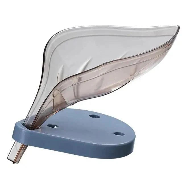 Leaf-Shaped Soap Dish with Drainage — Suction Cup Bathroom Soap Holder