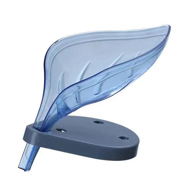 Leaf-Shaped Soap Dish with Drainage — Suction Cup Bathroom Soap Holder