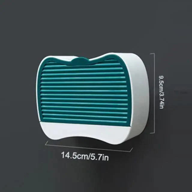 Leaf-Shaped Soap Dish with Drainage — Suction Cup Bathroom Soap Holder