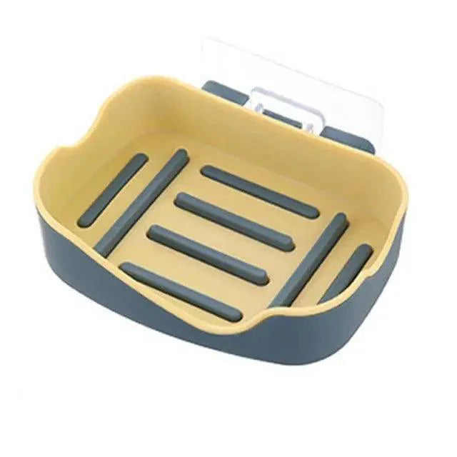 Leaf-Shaped Soap Dish with Drainage — Suction Cup Bathroom Soap Holder