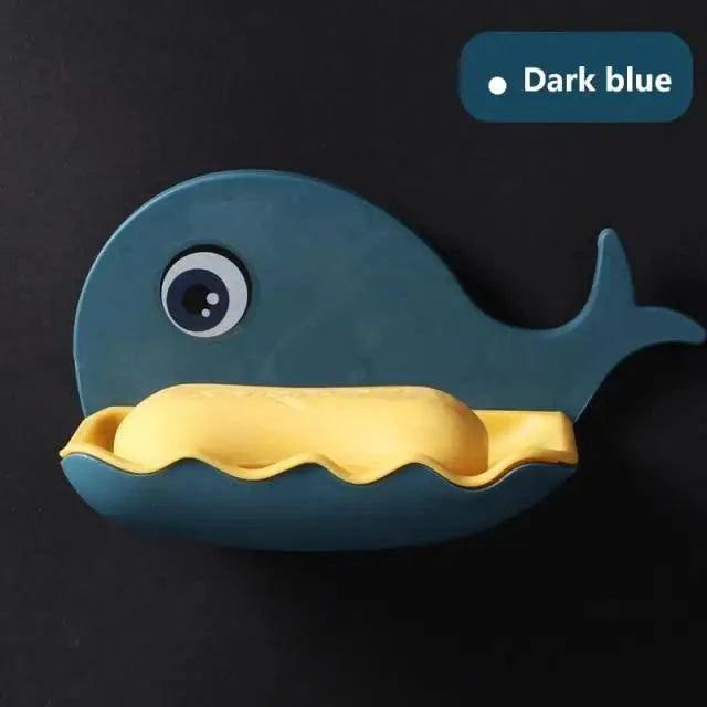 Leaf-Shaped Soap Dish with Drainage — Suction Cup Bathroom Soap Holder