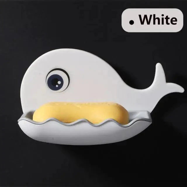 Leaf-Shaped Soap Dish with Drainage — Suction Cup Bathroom Soap Holder