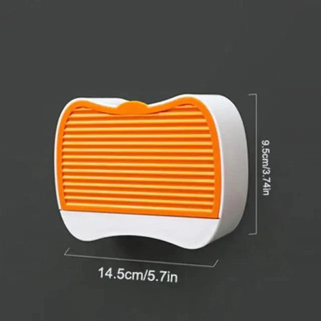 Leaf-Shaped Soap Dish with Drainage — Suction Cup Bathroom Soap Holder