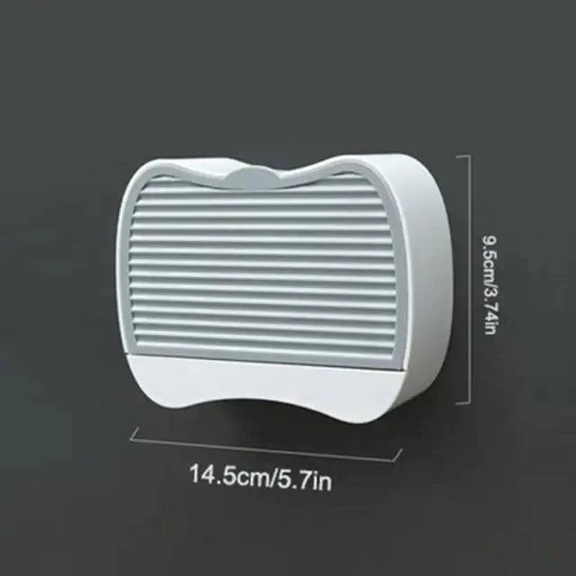 Leaf-Shaped Soap Dish with Drainage — Suction Cup Bathroom Soap Holder