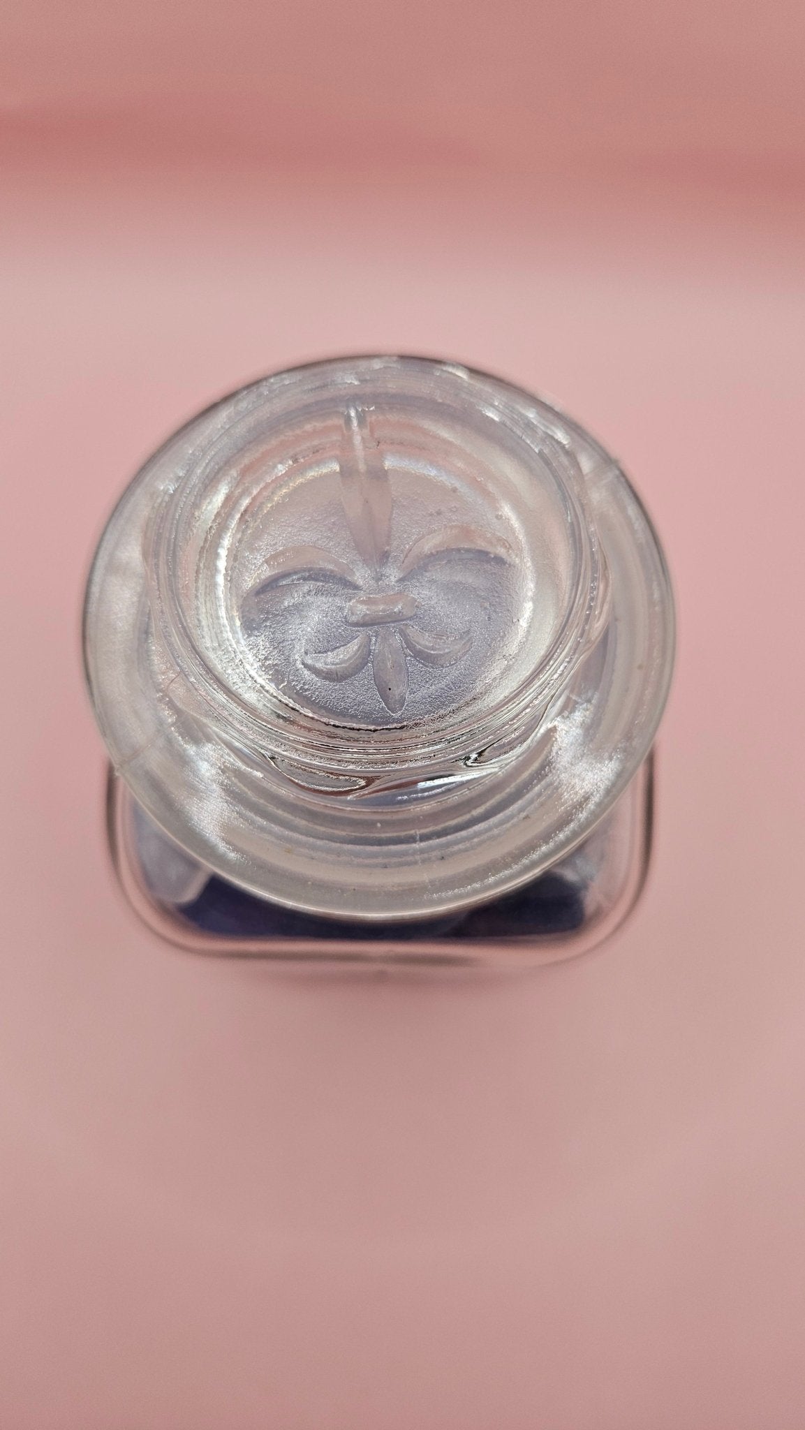 Vintage Glass Jar with Cobalt and Frosted Seaglass – Decorative Coastal Accent (5.6x3.4)