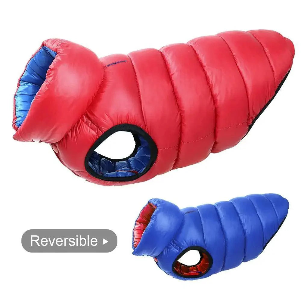 Reversible Winter Dog Jacket – 3-Layer Waterproof Vest Coat for Small to Large Dogs