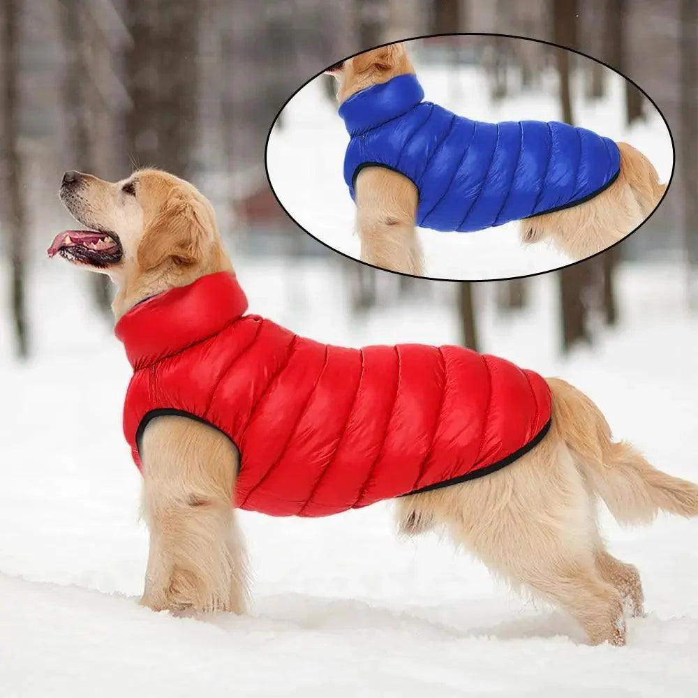 Reversible Winter Dog Jacket – 3-Layer Waterproof Vest Coat for Small to Large Dogs