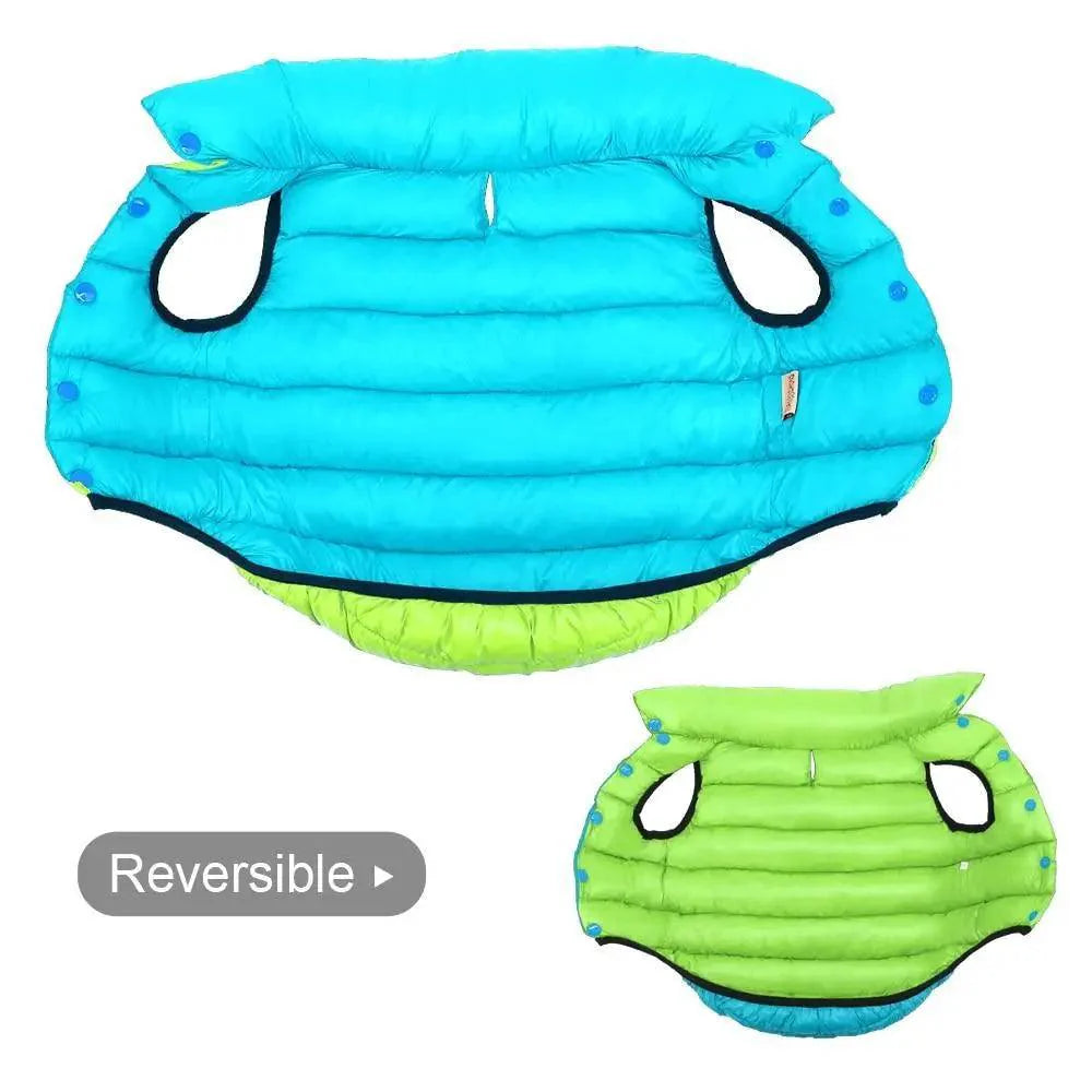 Reversible Winter Dog Jacket – 3-Layer Waterproof Vest Coat for Small to Large Dogs